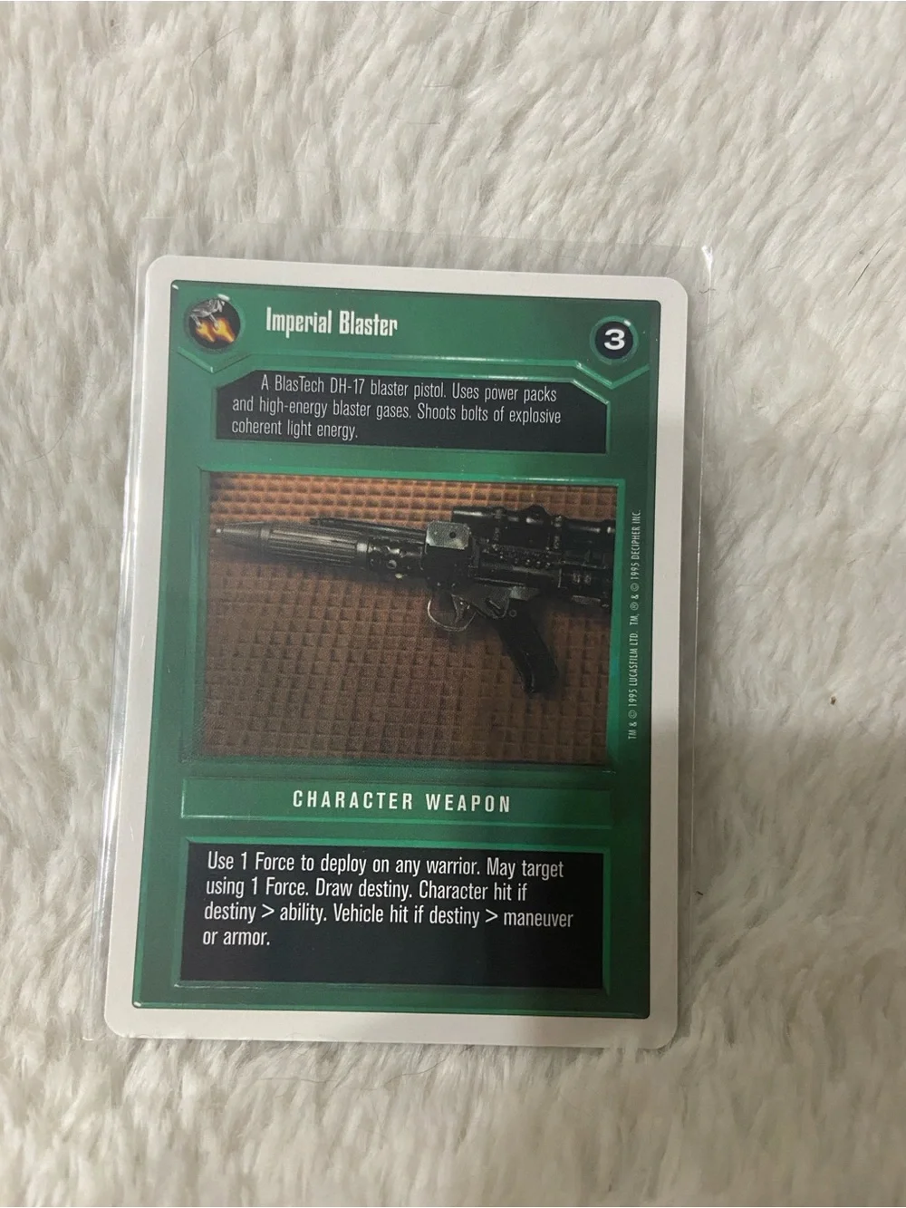 Imperial Blaster Character Weapon Card - Green